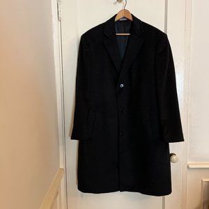 Saks Fifth Avenue Black Label Charcoal Grey Cashmere Overcoat